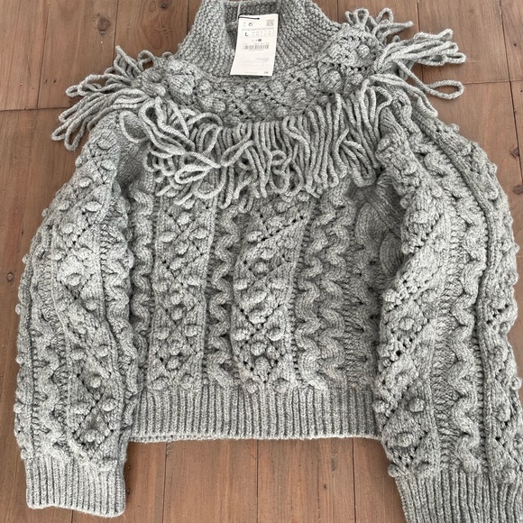 Zara Sweaters - Zara chunky grey sweater NWT